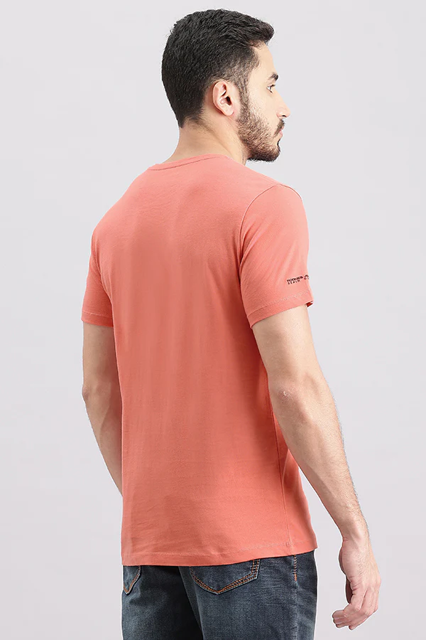 Faded Rose Half Sleeve Round Neck Tee - Image 4