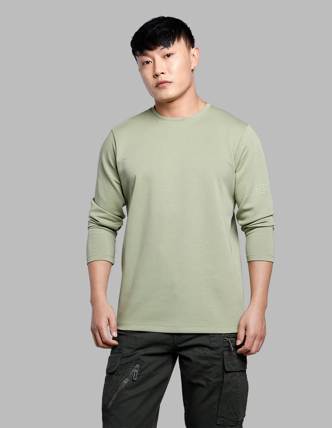 Fern Green Full Sleeves Round Neck Tee