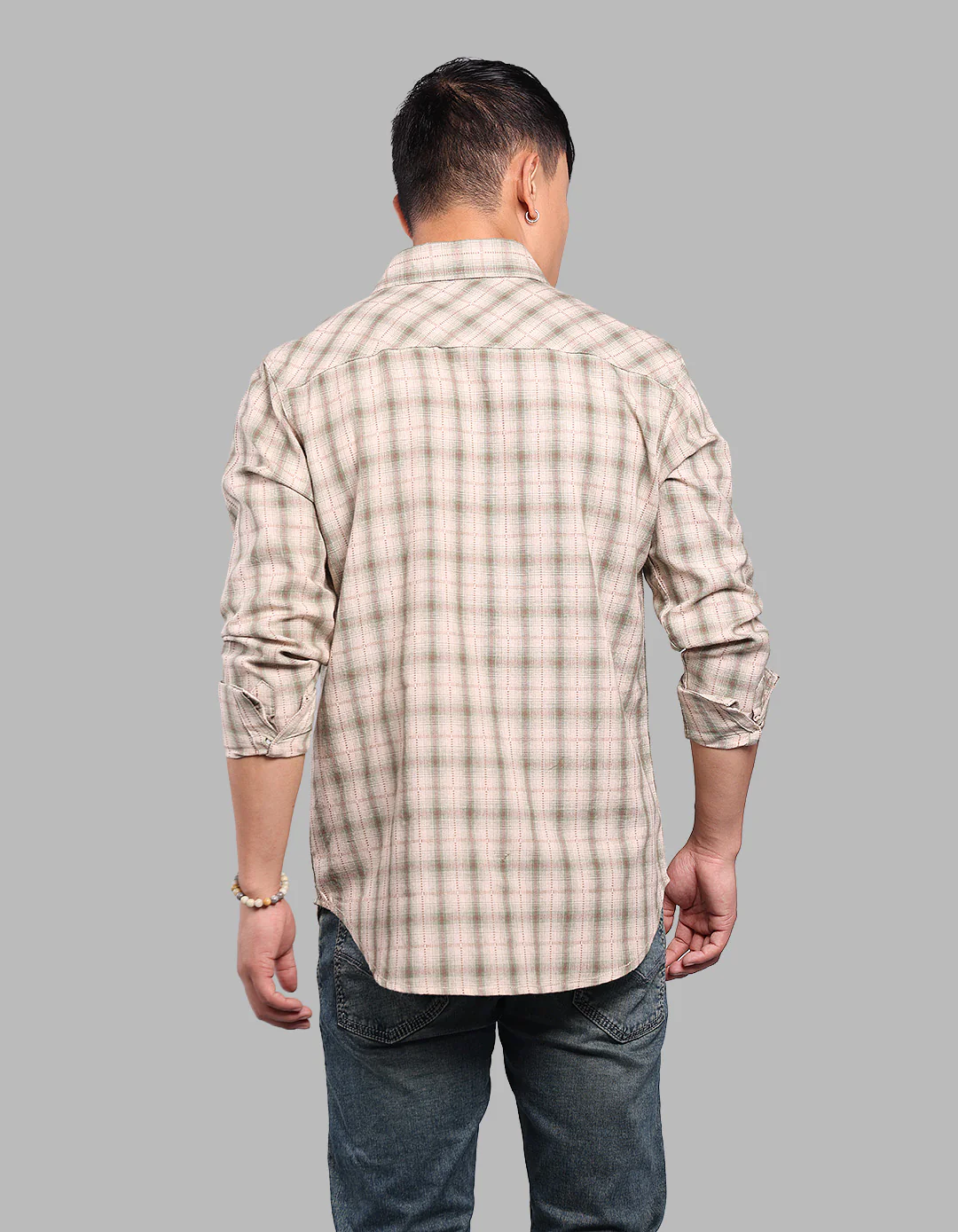 Green Full Sleeve Check Shirt - Image 5