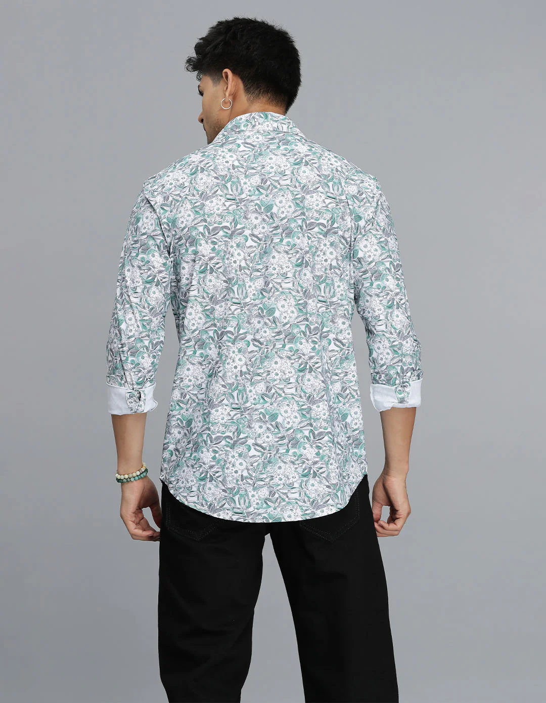 Green Full Sleeves Printed Shirt - Image 5