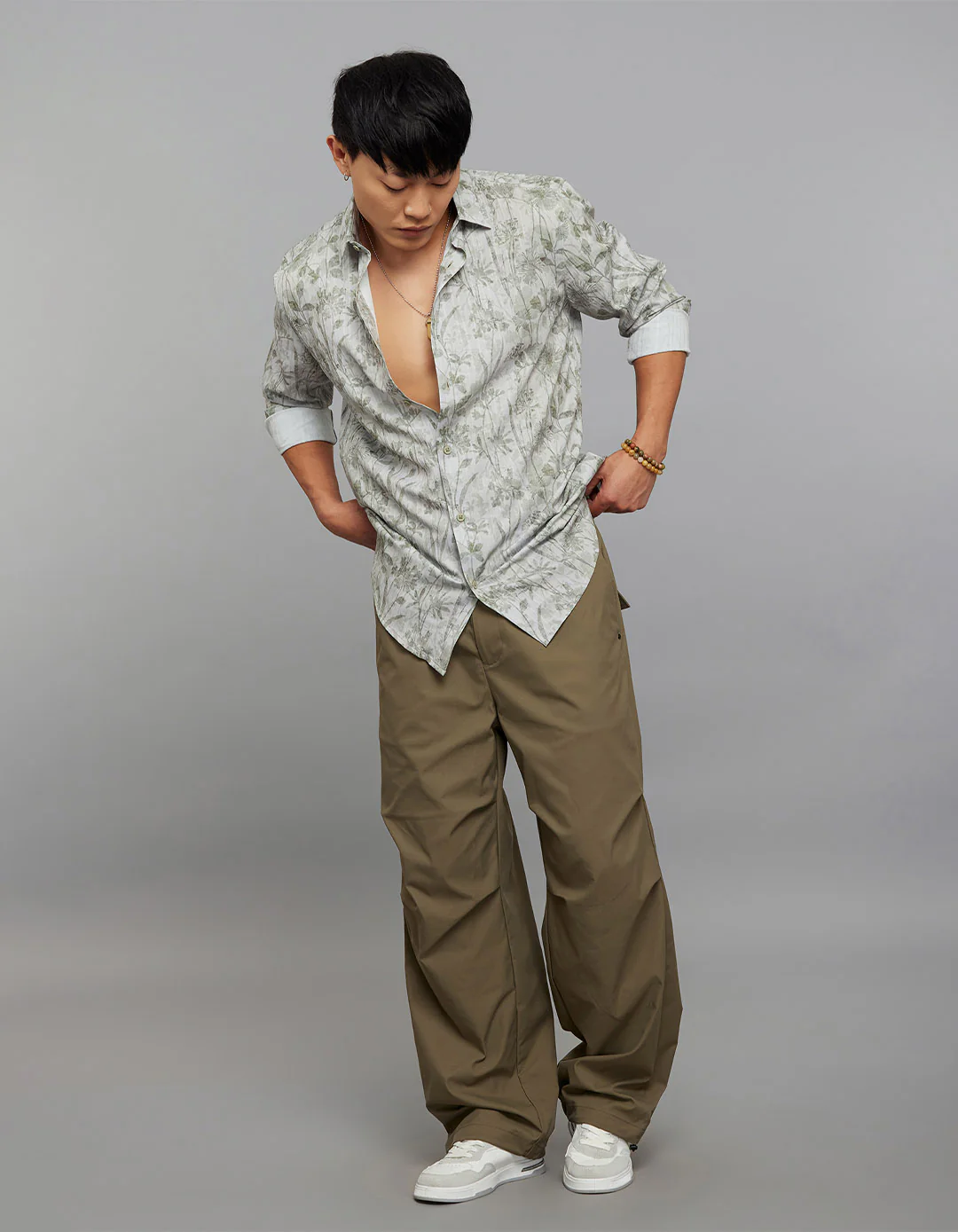 Green Full Sleeves Printed Shirt - Image 2
