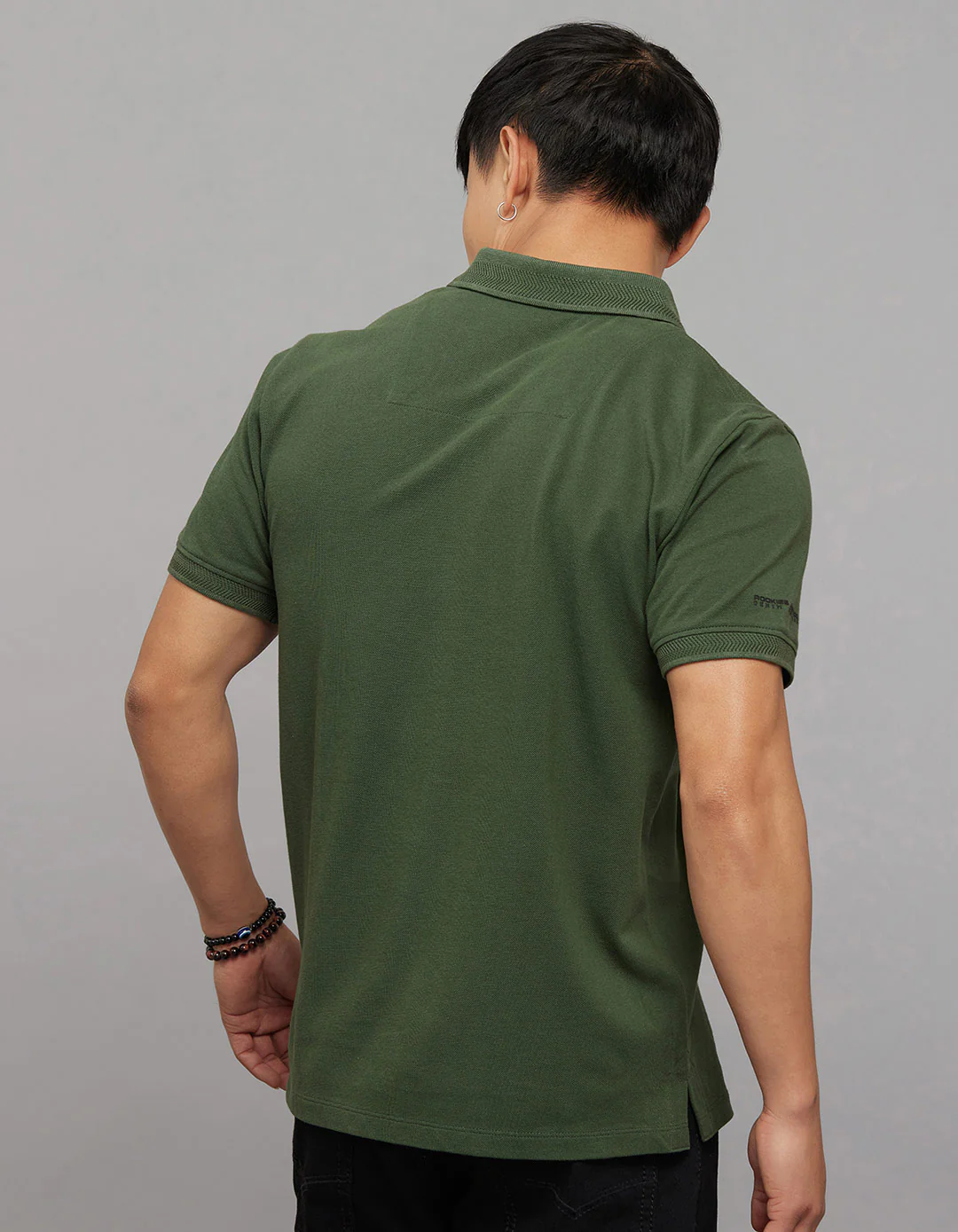 Green Half Sleeves Pique Polo Tee - Image 6
