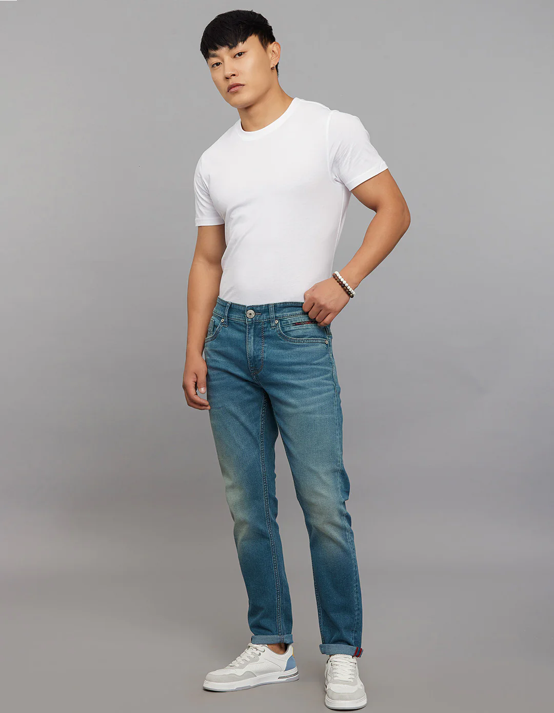 Greenish 5 Pocket Low-Rise Ankle Length Stretch Jeans - Image 2