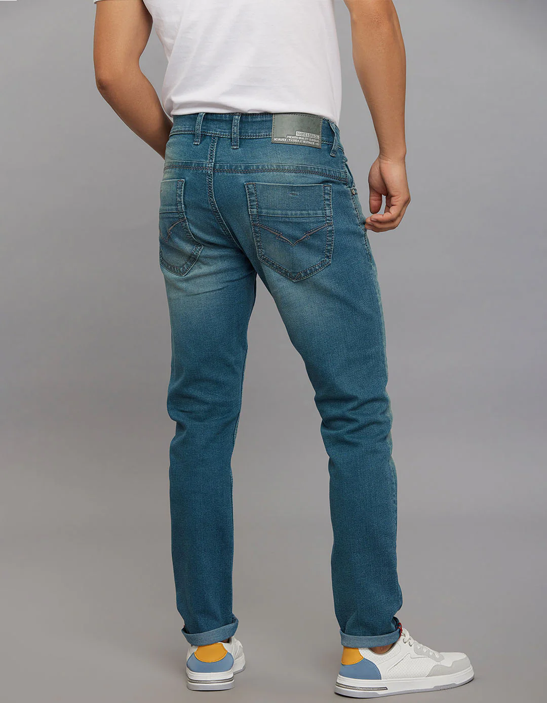 Greenish 5 Pocket Low-Rise Ankle Length Stretch Jeans - Image 6