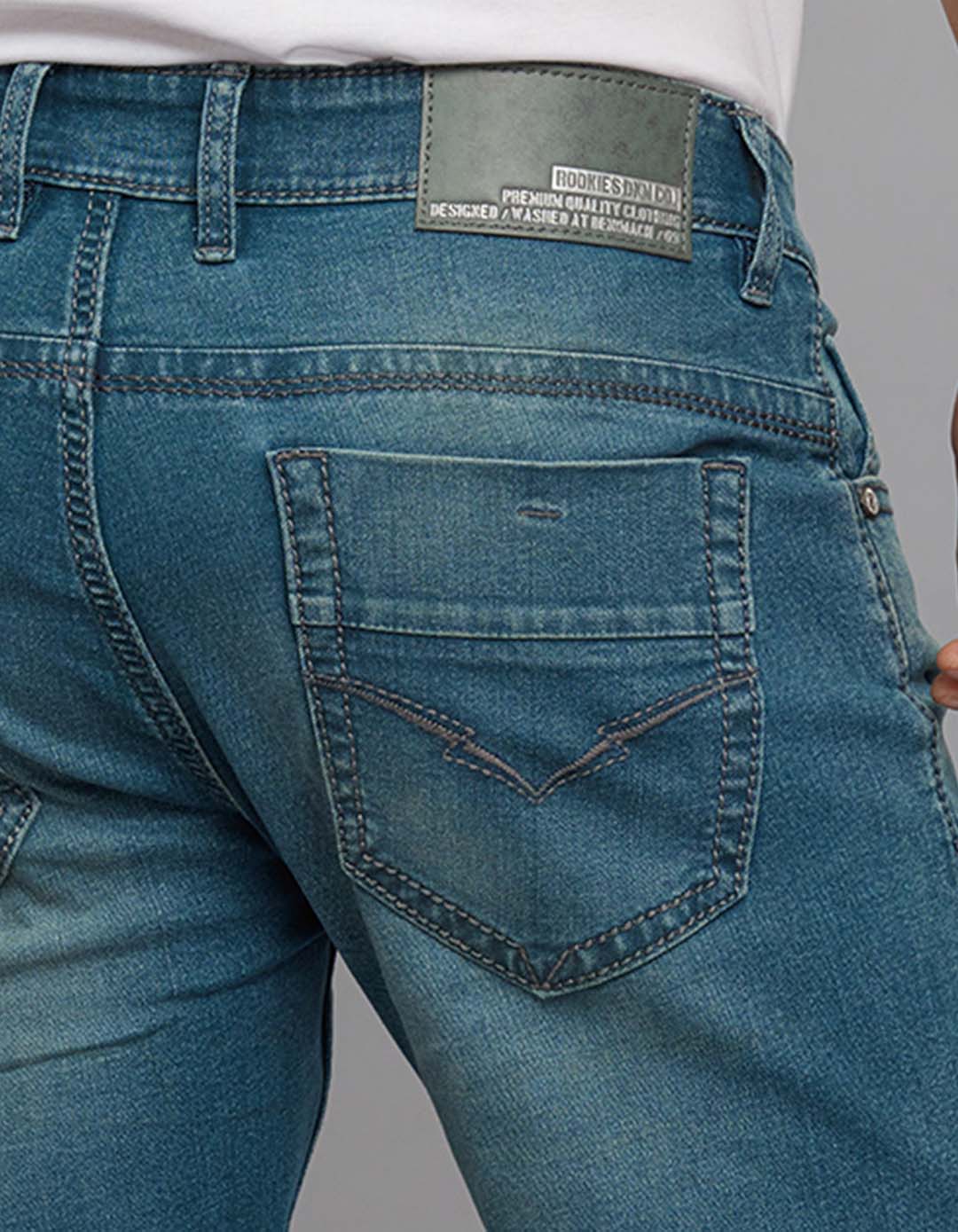 Greenish 5 Pocket Low-Rise Ankle Length Stretch Jeans - Image 7