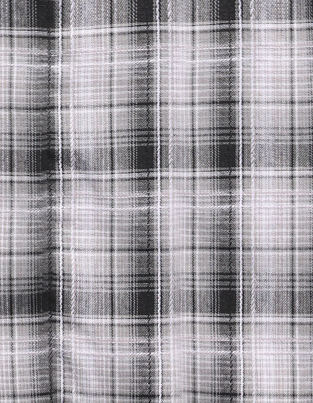 Grey Black Full Sleeve Check Shirt - Image 7
