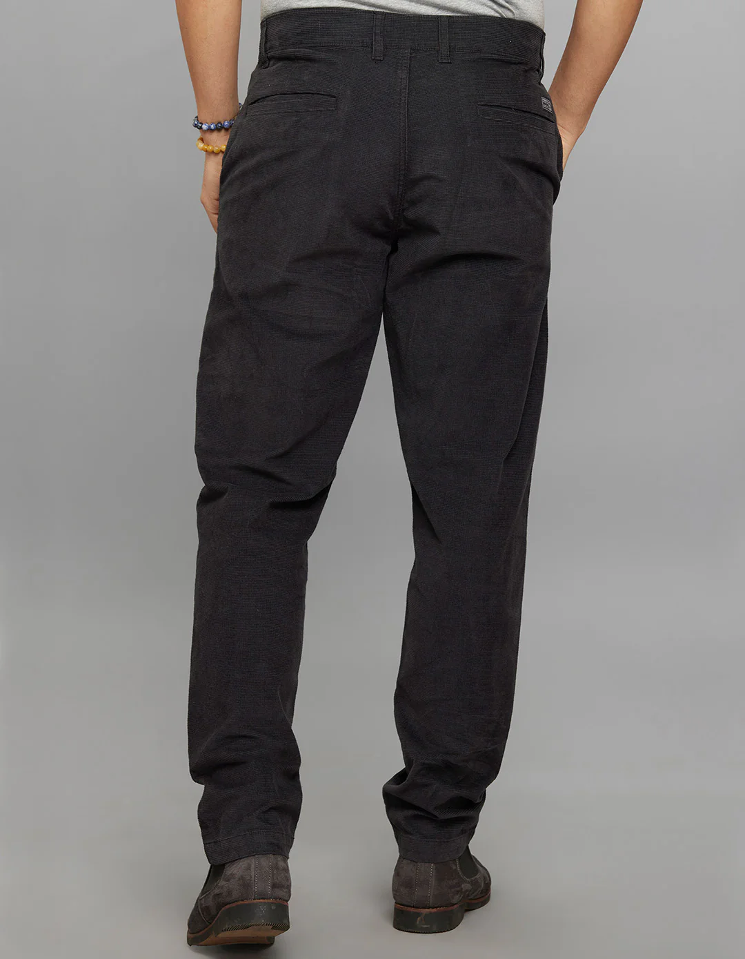 Grey Regular Straight Fit Corduroy Chino - Image 5