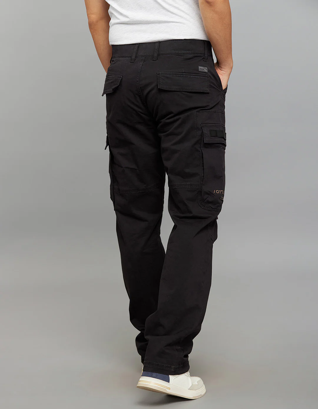 Jet Black Comfort Straight Fit Stretch Cargo Pants - Image 6