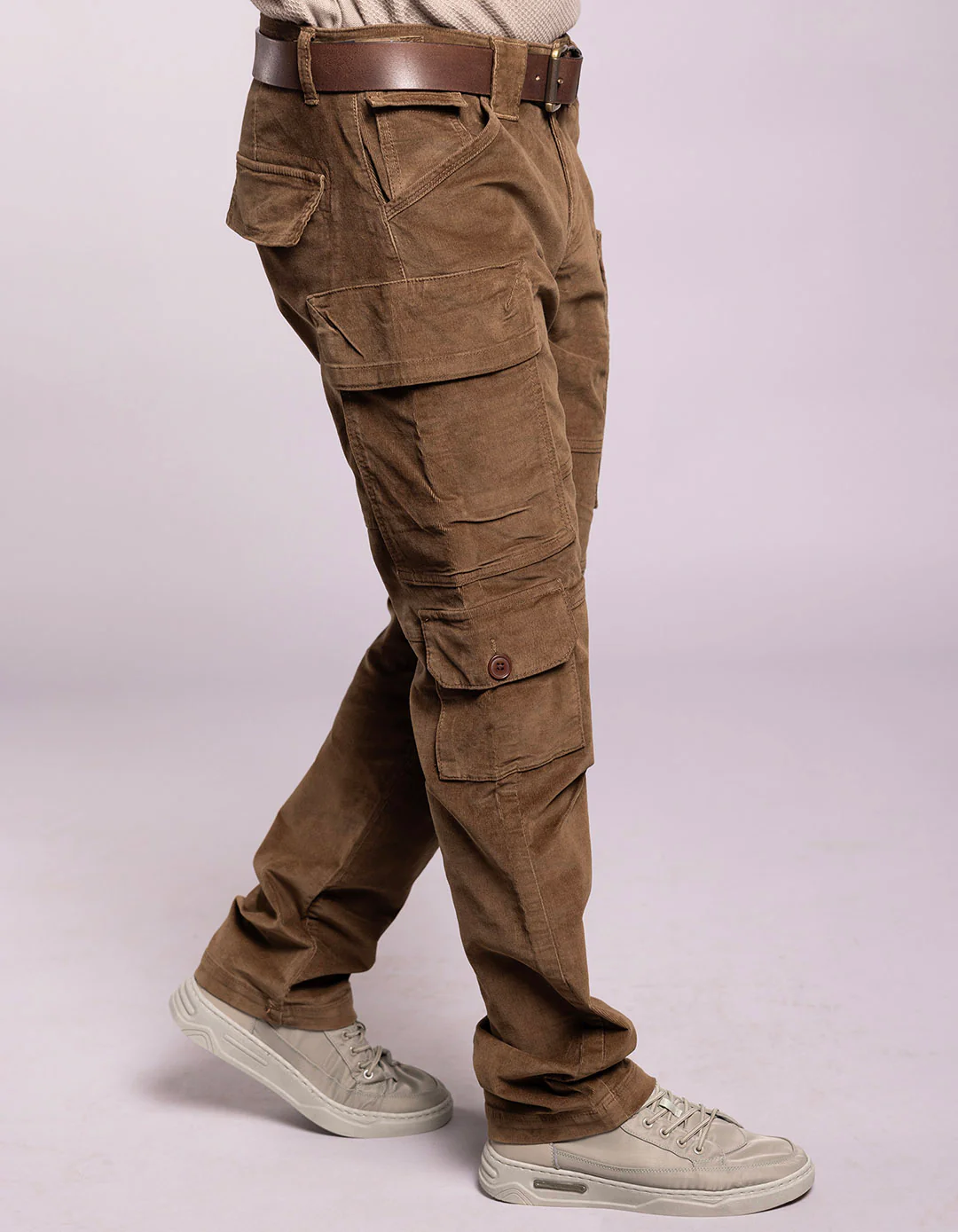 Khaki Regular Fit Cargo Pant - Image 5