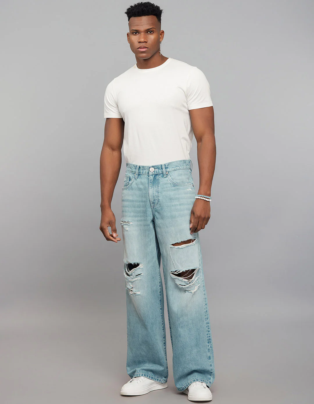 Light Blue Extra Loose Fit Jeans - Image 2
