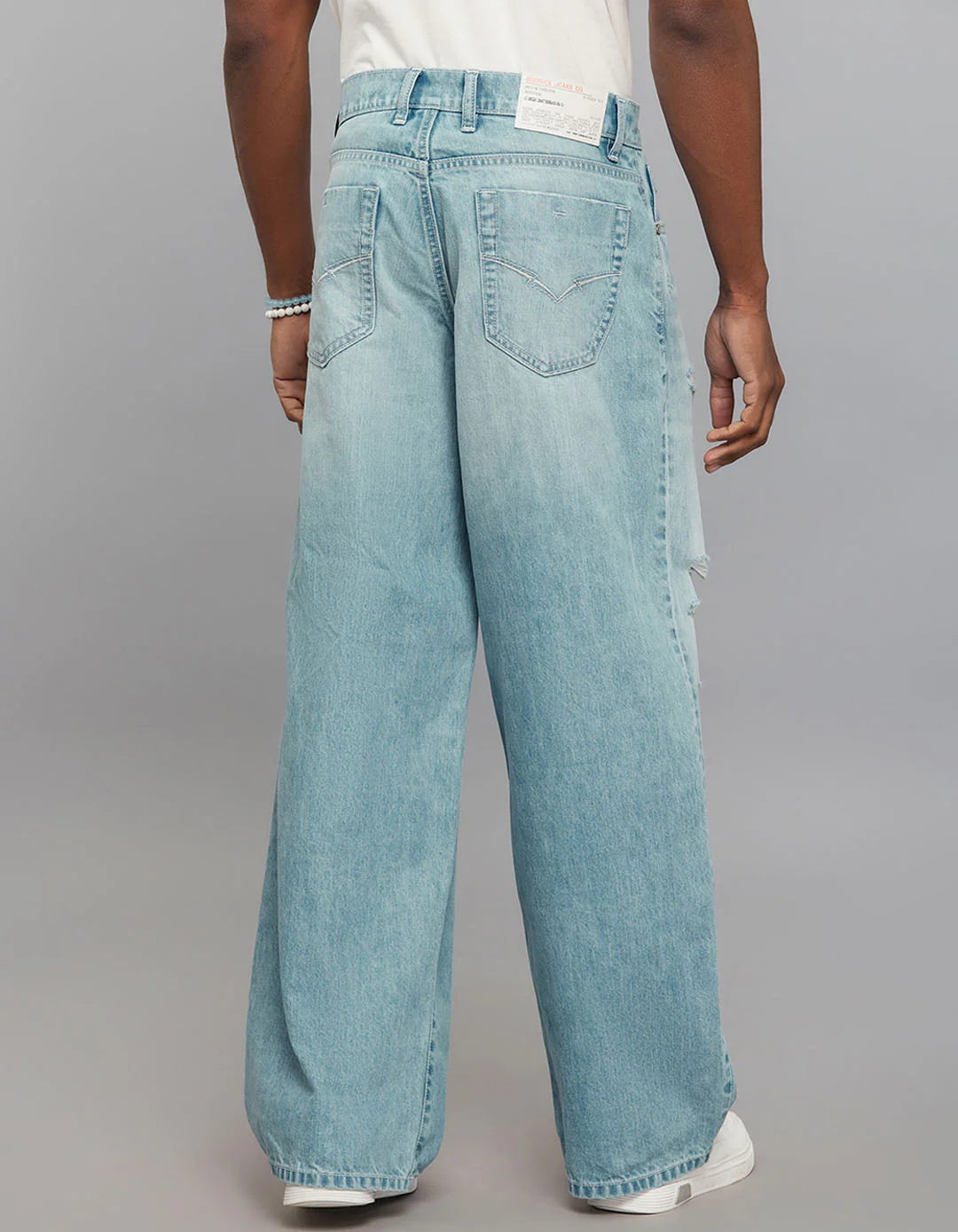 Light Blue Extra Loose Fit Jeans - Image 5