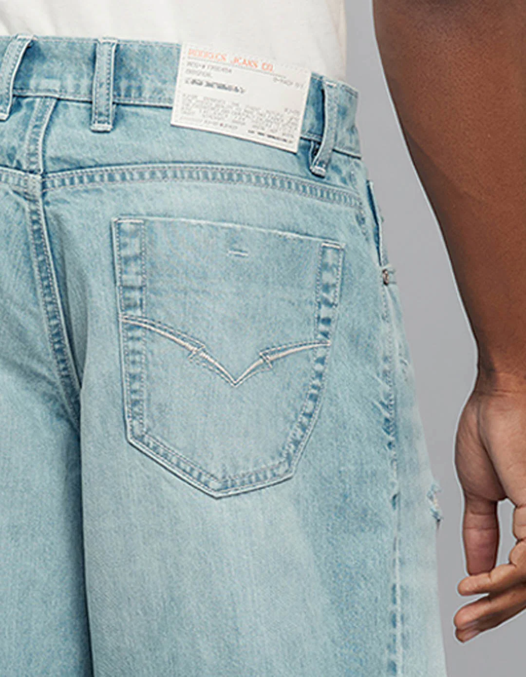 Light Blue Extra Loose Fit Jeans - Image 6
