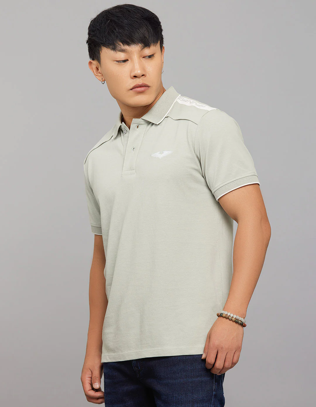 Light Pista Half Sleeves Pique Polo Tee - Image 3