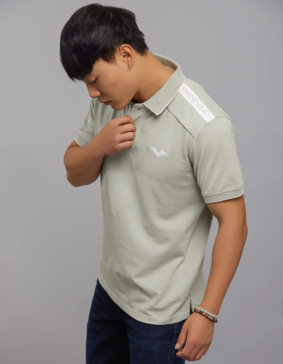 Light Pista Half Sleeves Pique Polo Tee - Image 4