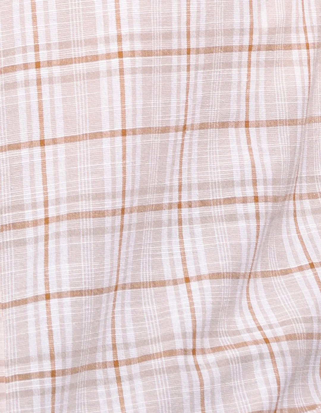 Lt Beige Full Sleeve Check Shirt - Image 7