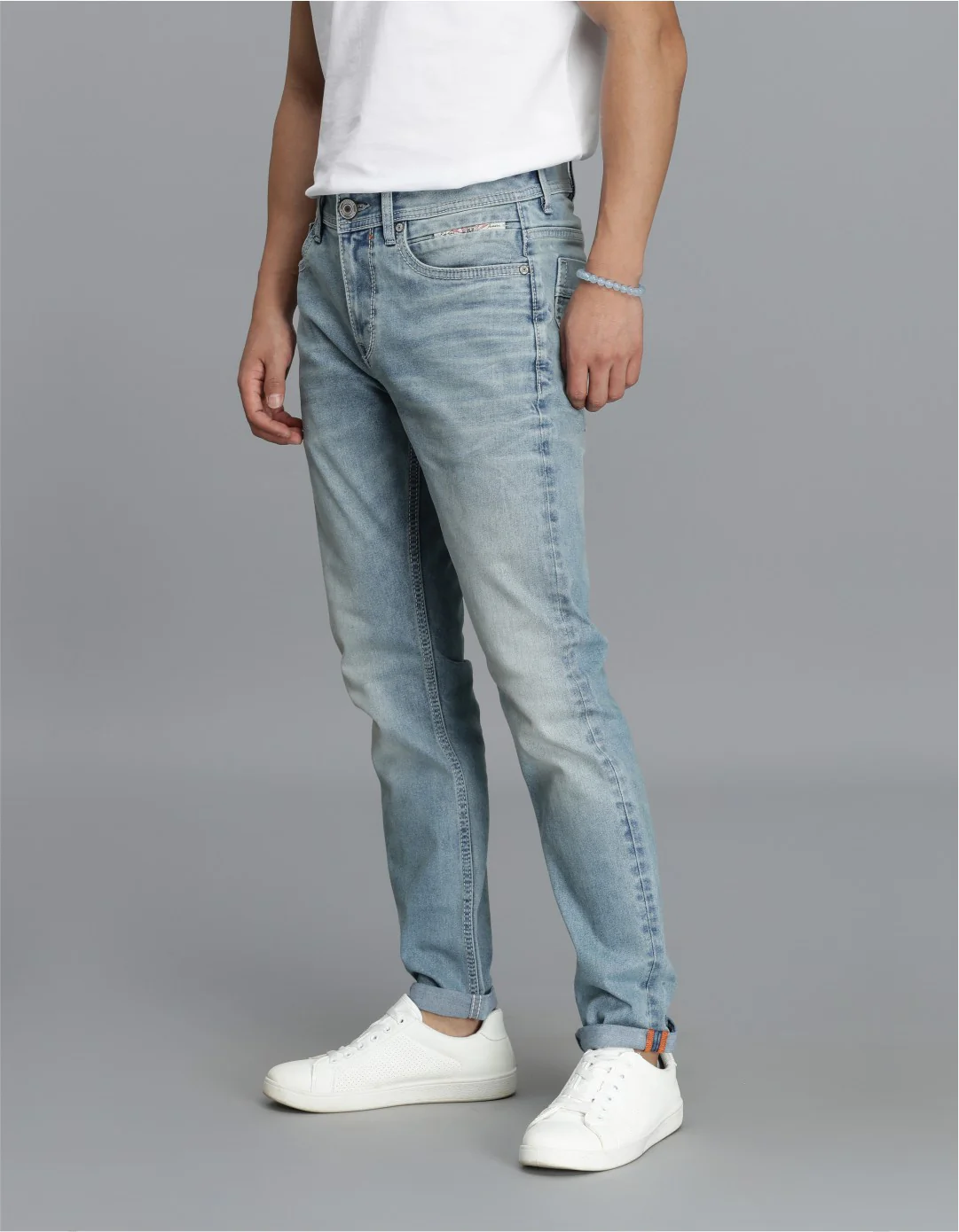 Lt Blue 5 Pocket Low-Rise Ankle Length jeans - Image 3