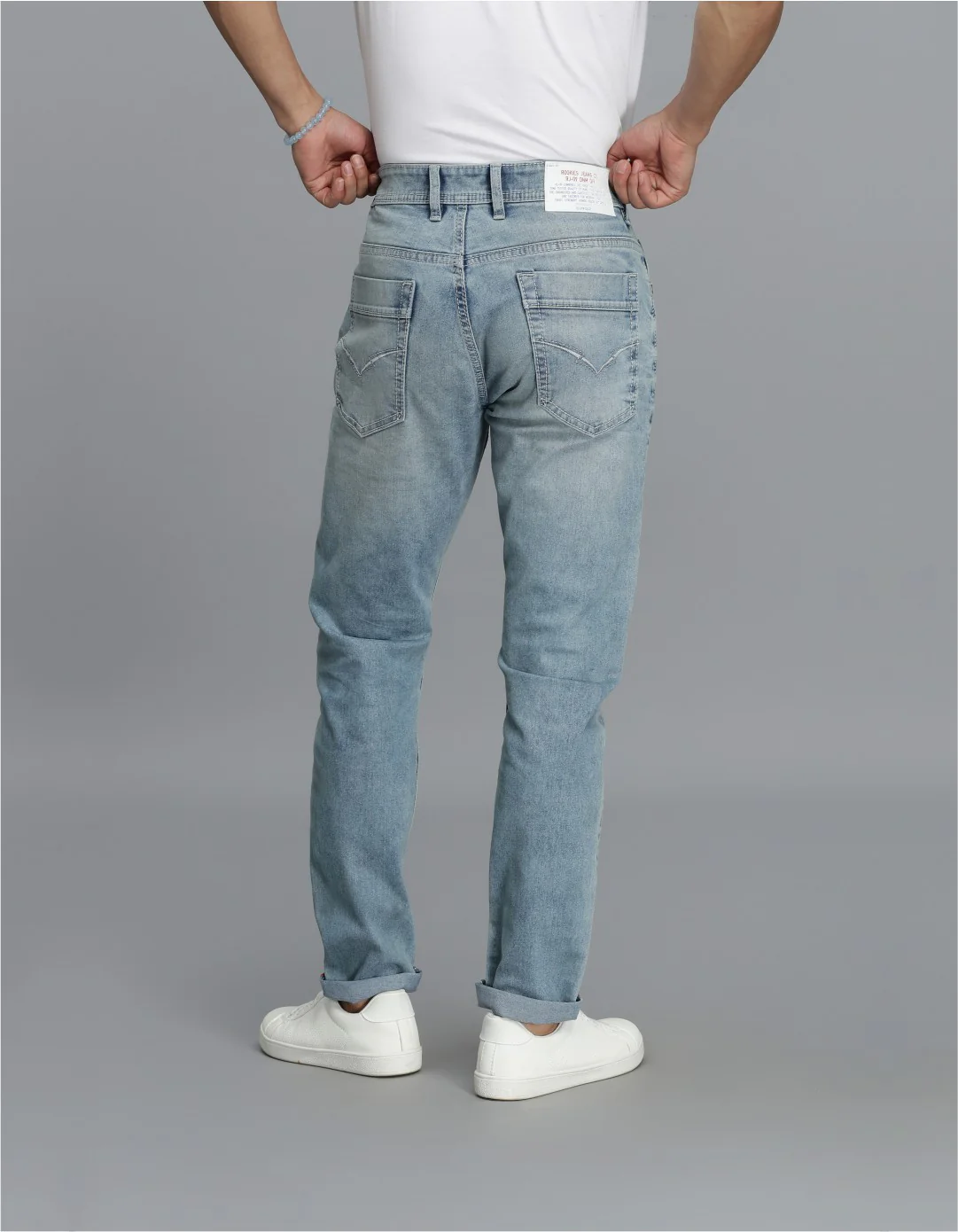Lt Blue 5 Pocket Low-Rise Ankle Length jeans - Image 5