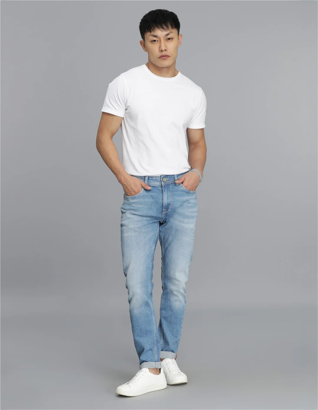 Lt Blue 5 Pocket Low-Rise Ankle Length jeans - Image 2
