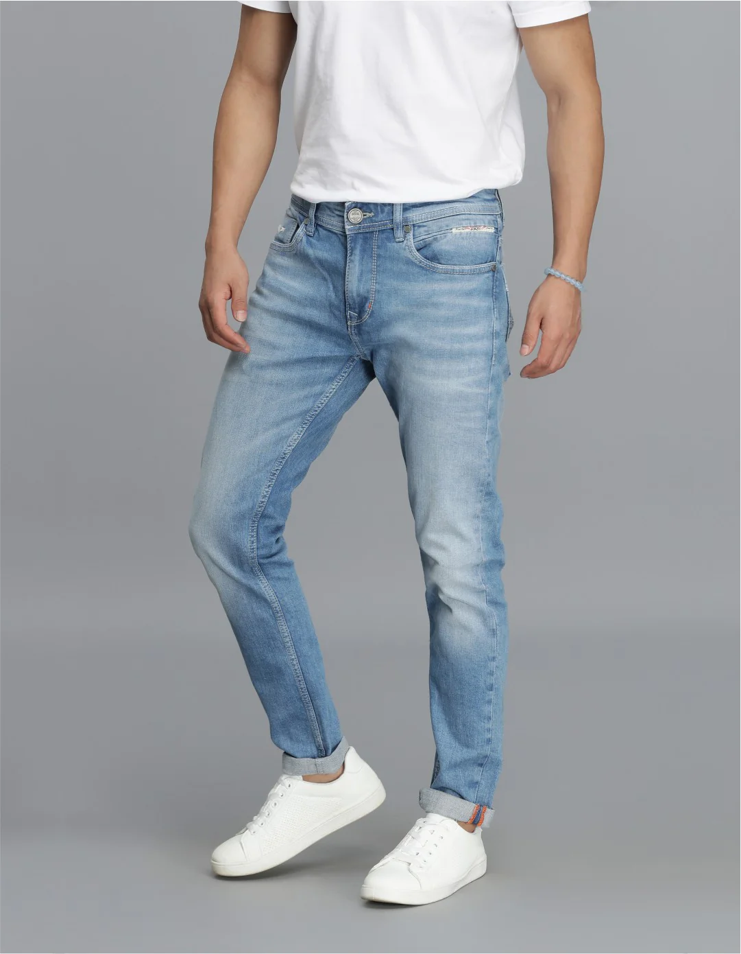 Lt Blue 5 Pocket Low-Rise Ankle Length jeans - Image 3