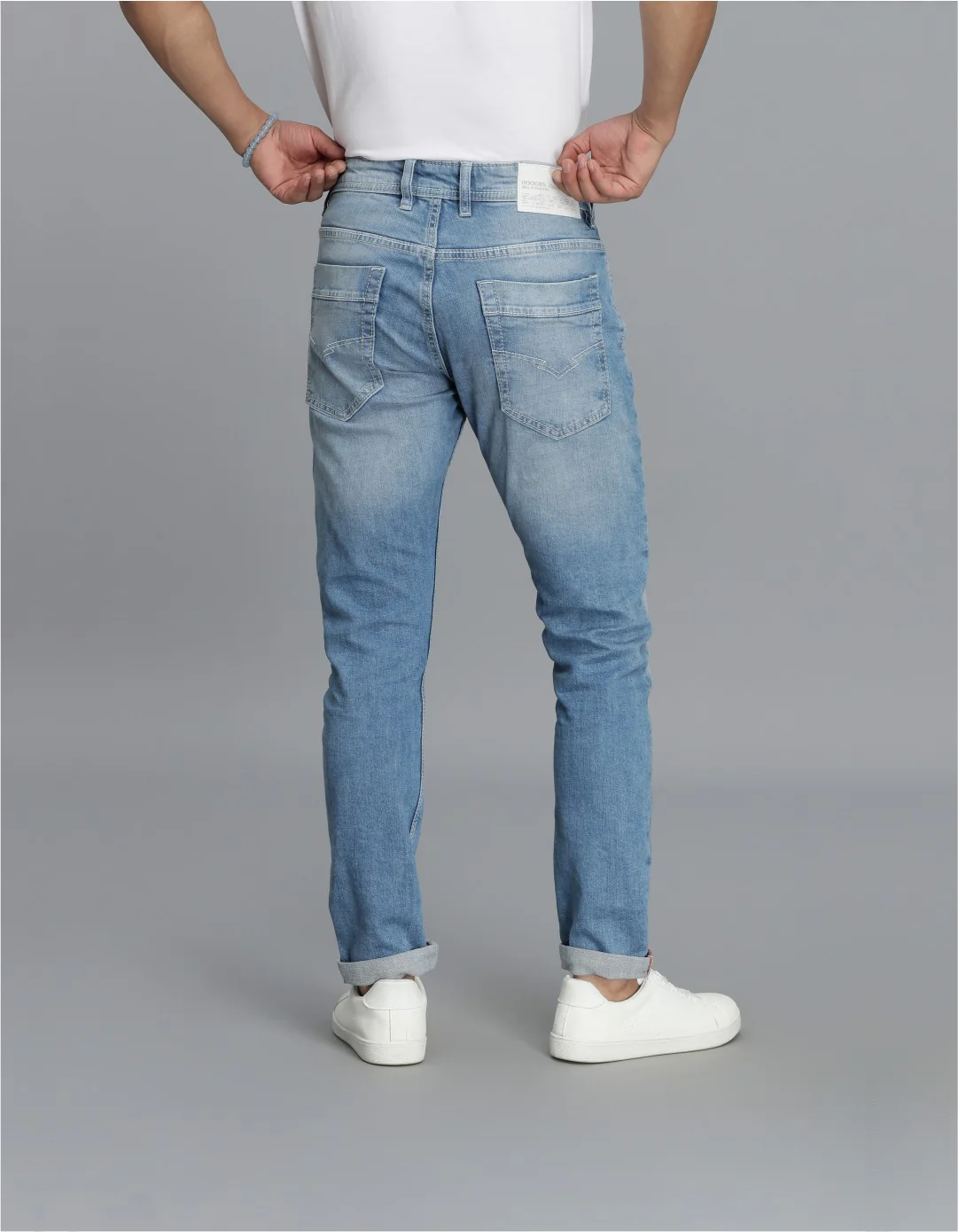 Lt Blue 5 Pocket Low-Rise Ankle Length jeans - Image 5