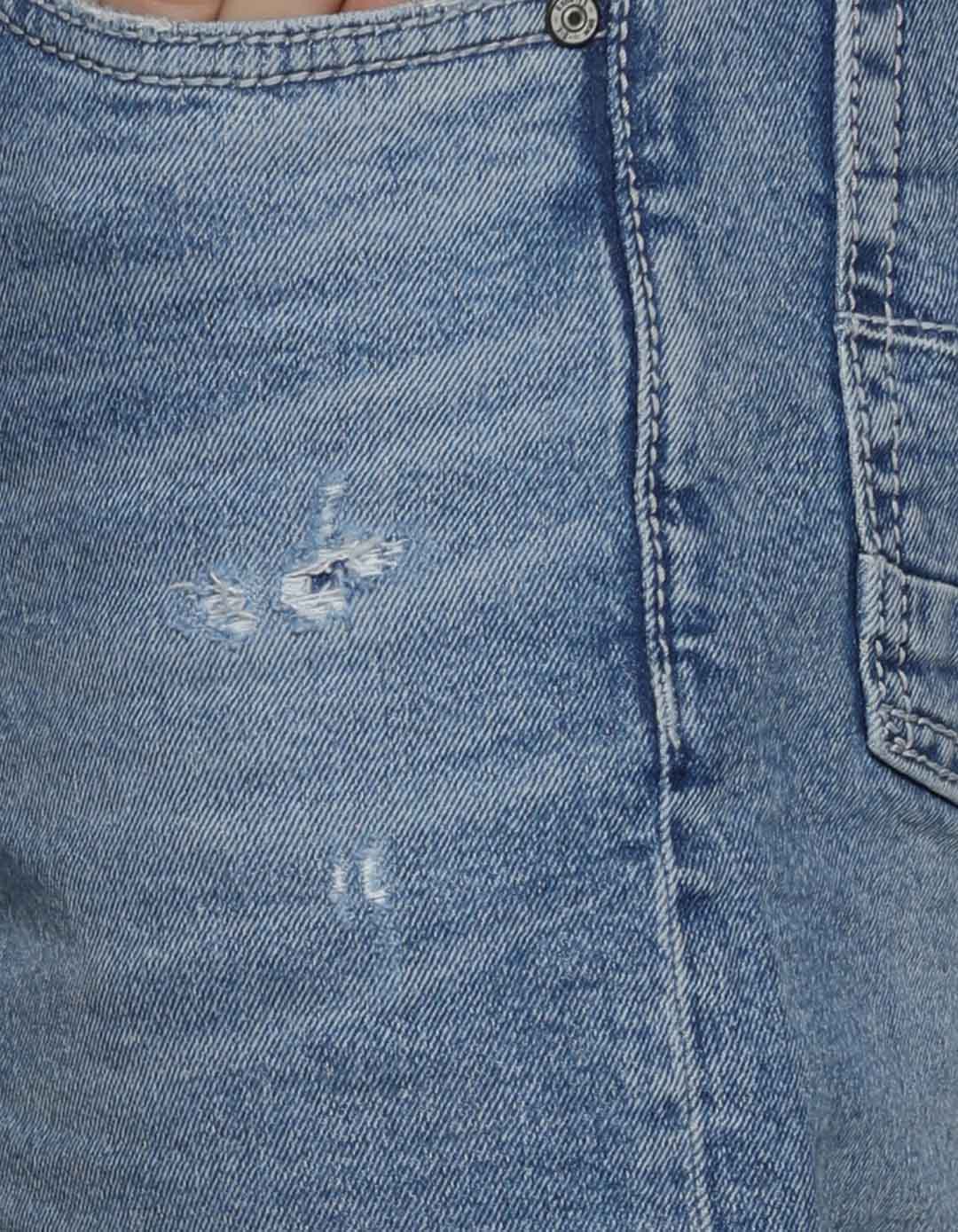 Lt Blue 5 Pocket Midrise Loose Fit Jeans - Image 3