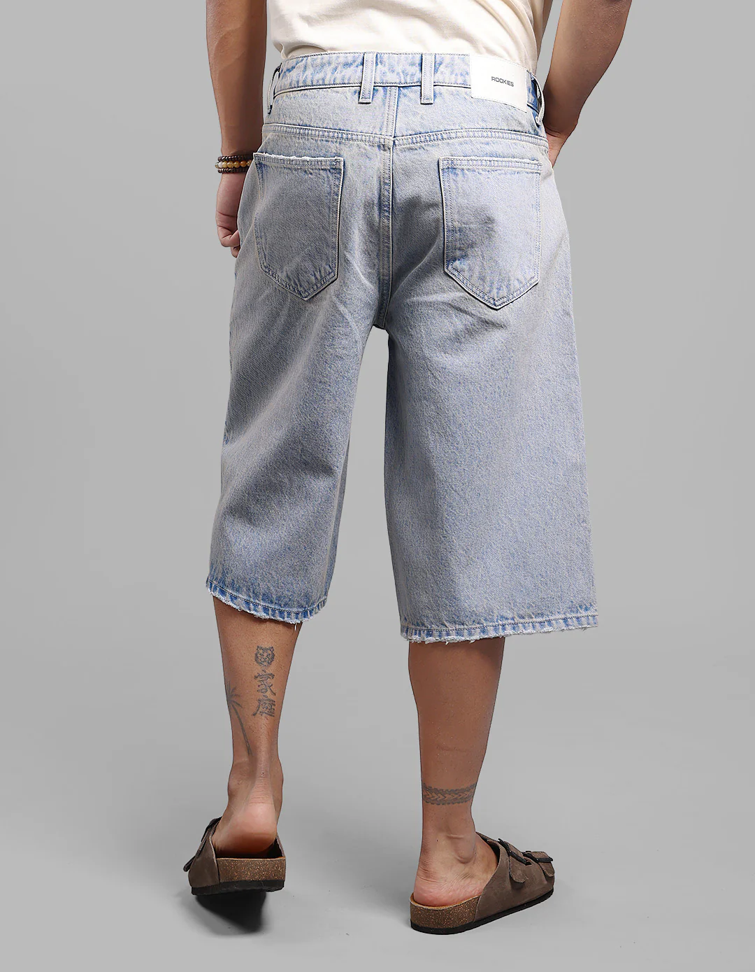 Lt Blue Loose Fit Jorts - Image 6