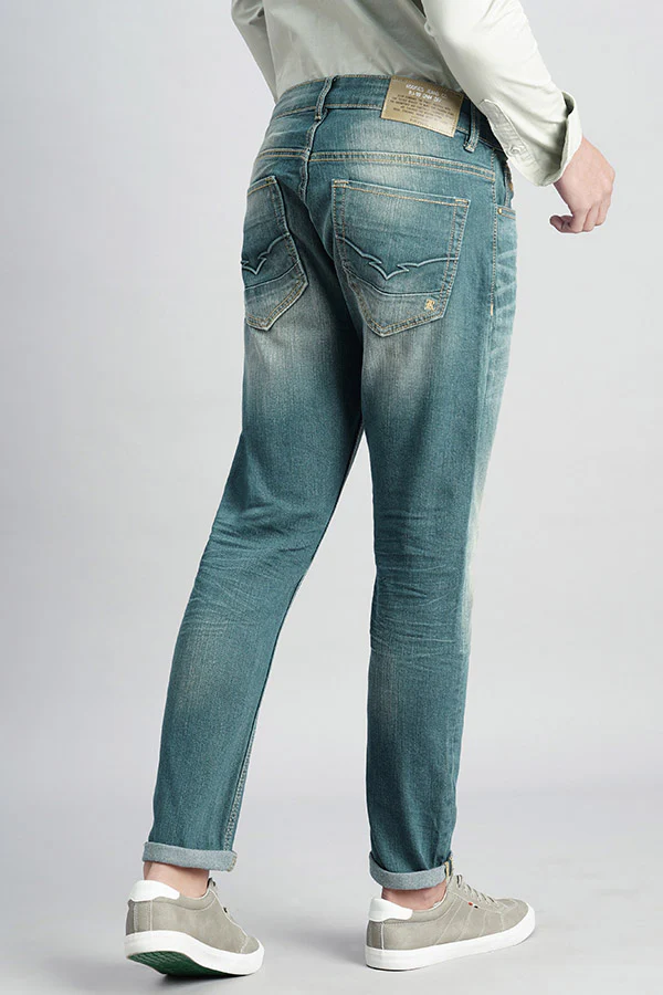 Lt Green 5 Pocket Low-Rise Ankle Length Jeans - Image 4
