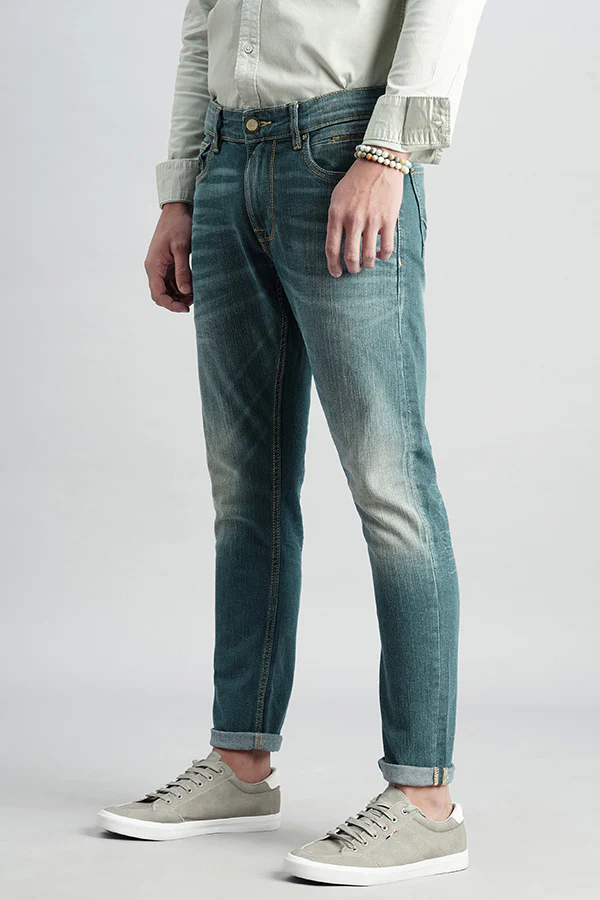 Lt Green 5 Pocket Low-Rise Ankle Length Jeans - Image 5
