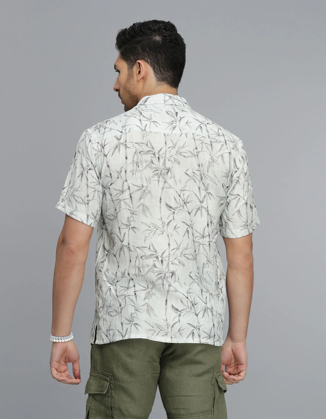 Lt Green Half Sleeves Printed Shirt - Image 5