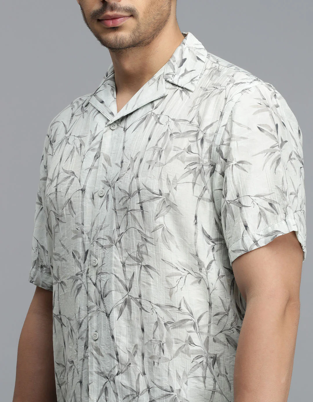 Lt Green Half Sleeves Printed Shirt - Image 6