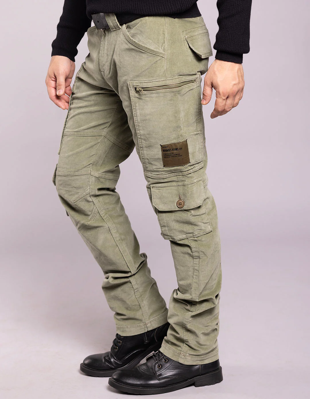 Lt Green Regular Fit Cargo Pant - Image 4