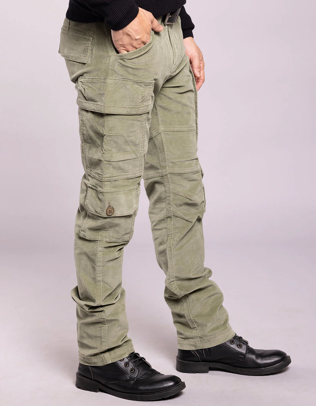 Lt Green Regular Fit Cargo Pant - Image 5