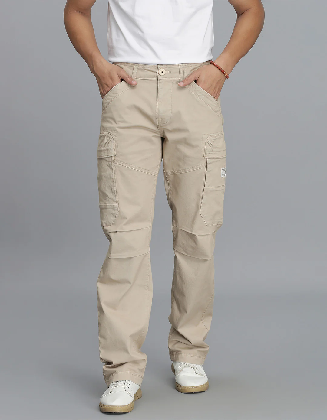 Lt Khaki Regular Fit Cargo Pant