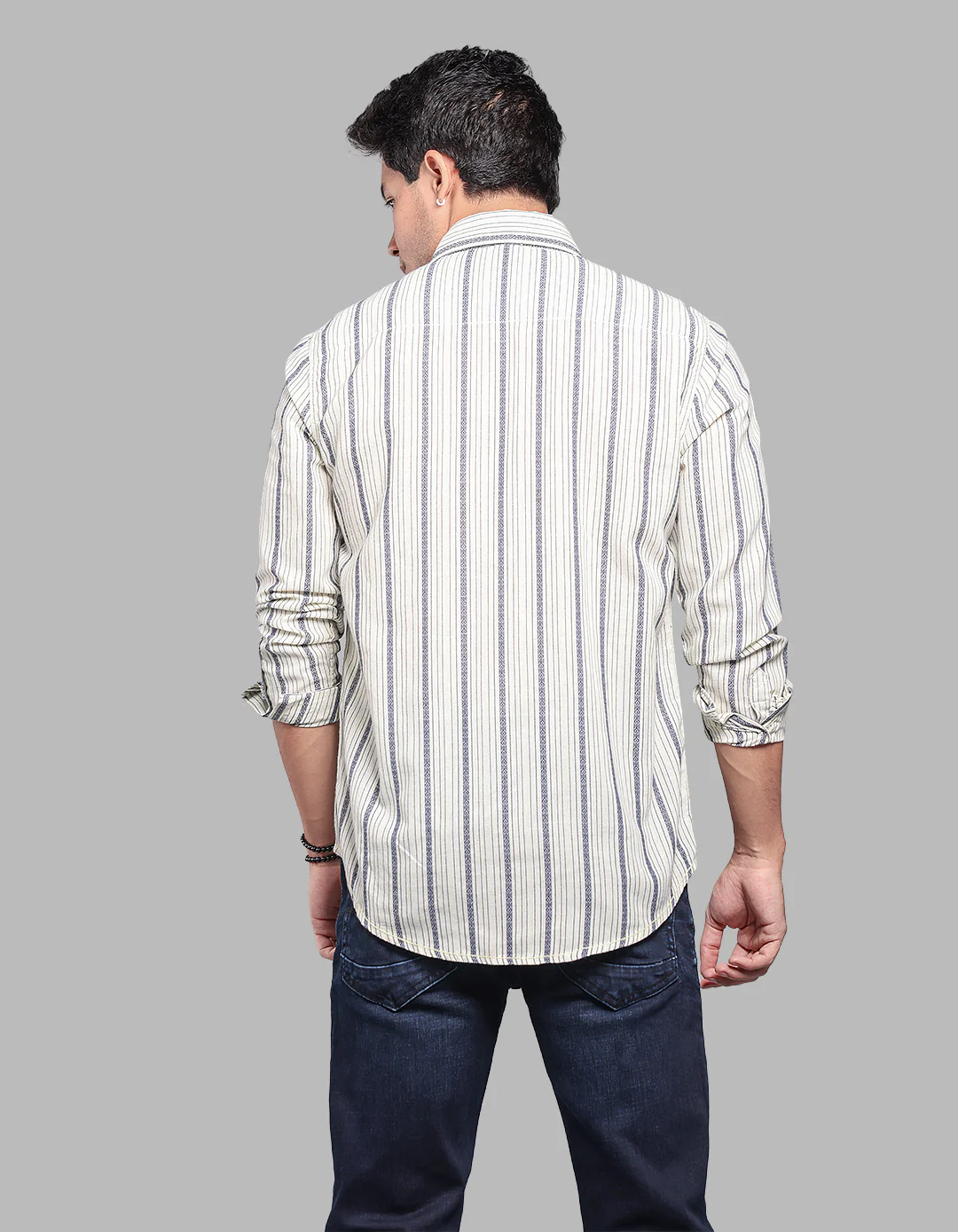 Lt Lemon Full Sleeve Stripe Shirt - Image 5