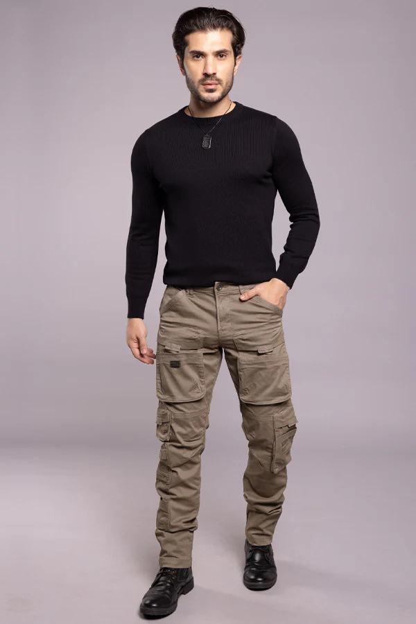 LT Olive Regular Fit Cargo Pant - Image 2