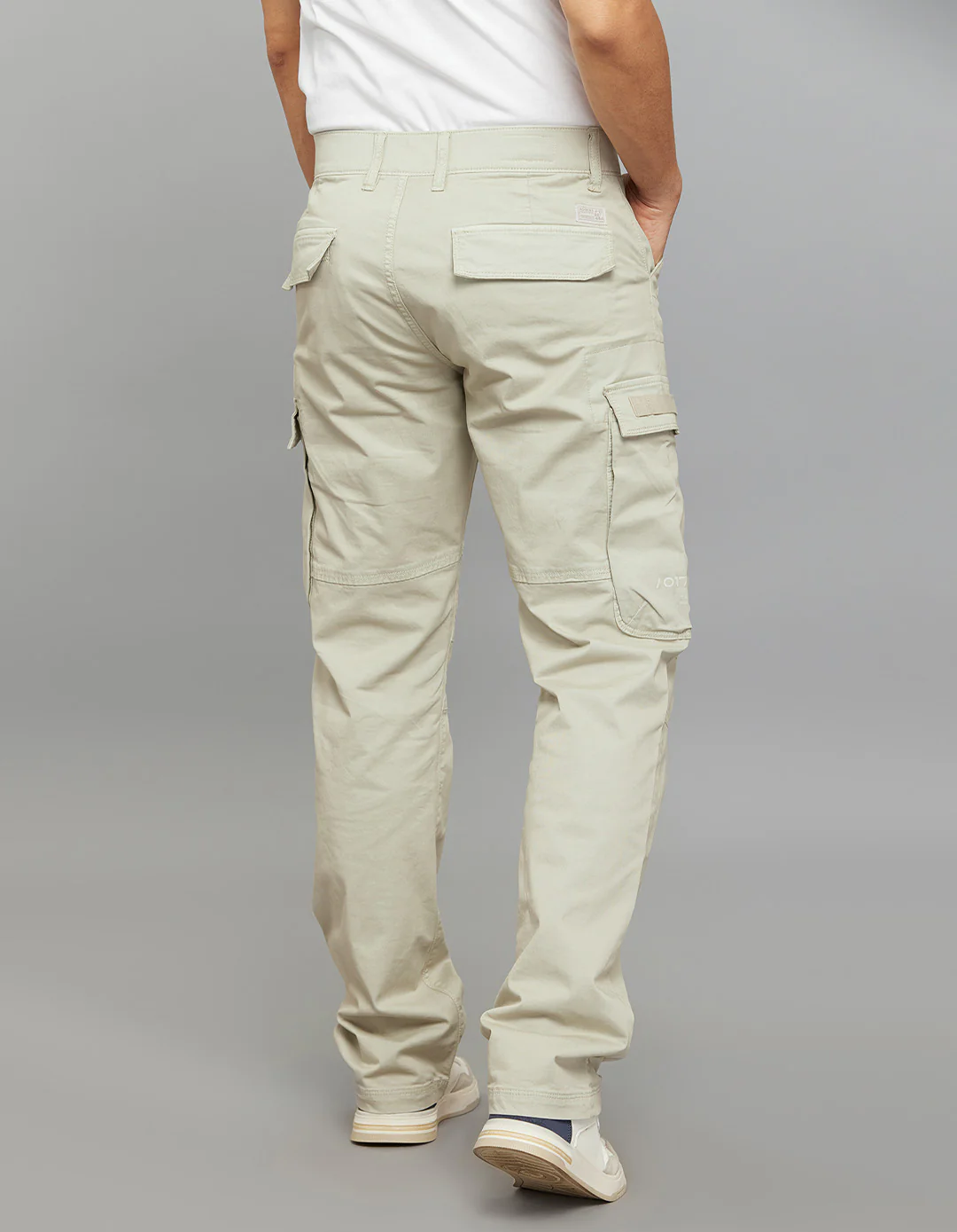 Lt Stone Comfort Straight Fit Stretch Cargo Pants - Image 6