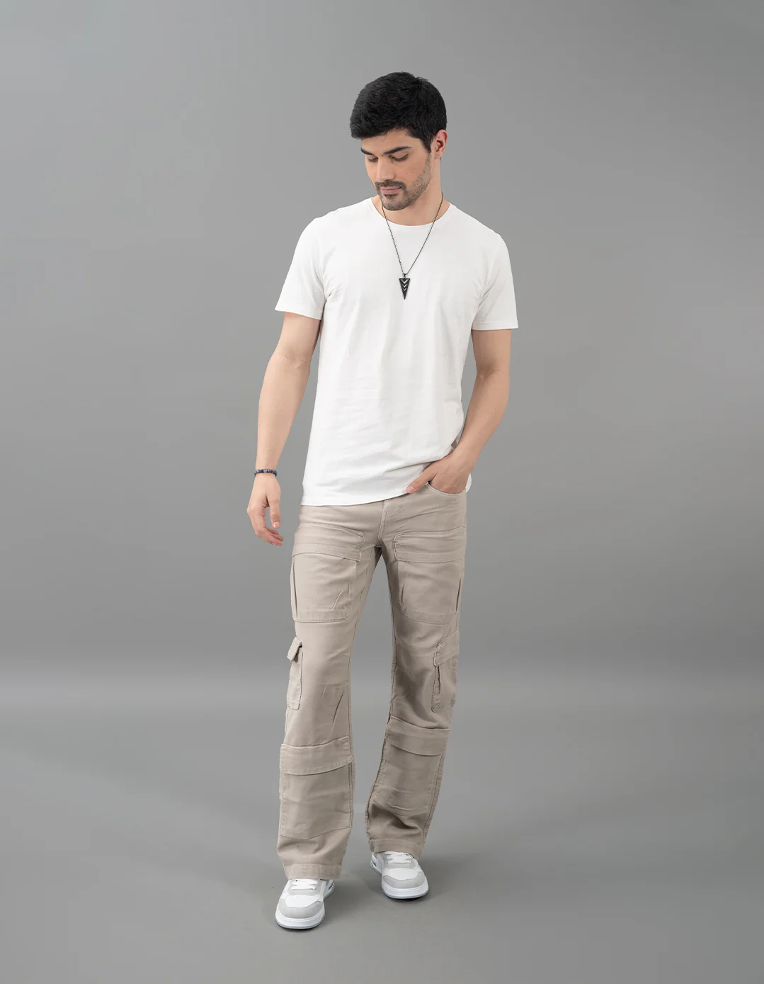 Lt Stone Loose Fit Cargo Pant - Image 2