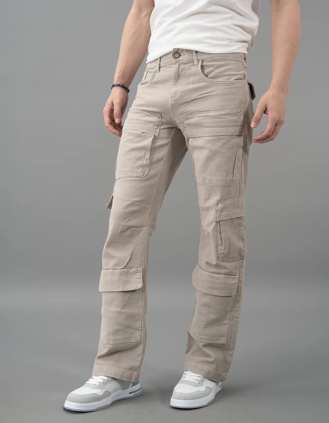 Lt Stone Loose Fit Cargo Pant - Image 4