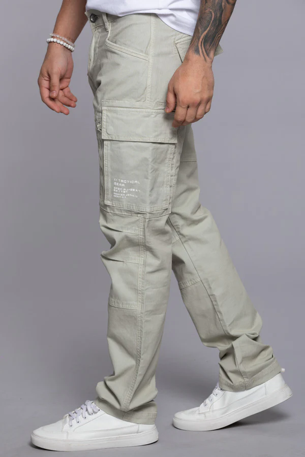 Lt Stone Regular Fit Cargo Pant - Image 4