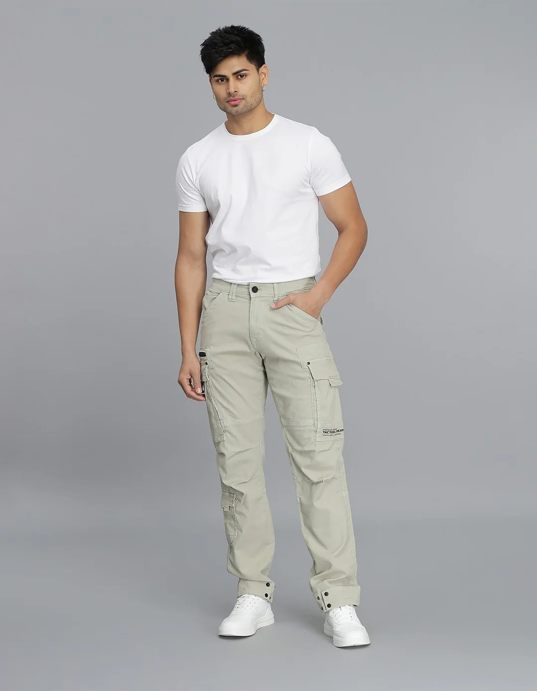 Lt Stone Slim Fit Cargo Pant - Image 2