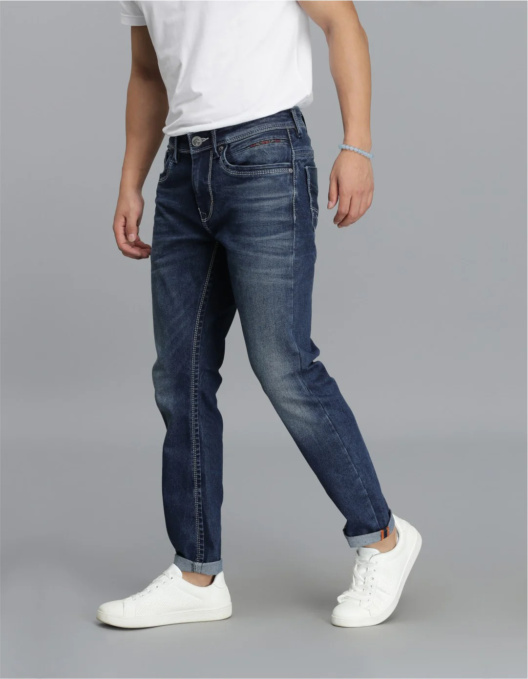 Med Blue 5 Pocket Low-Rise Ankle Length jeans - Image 3