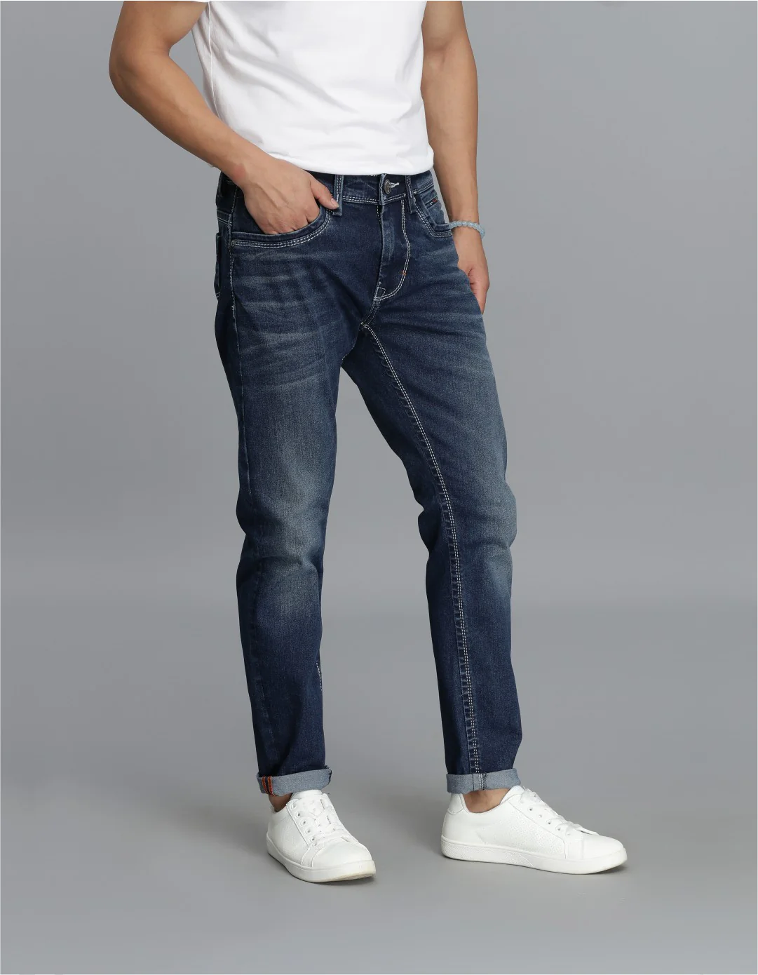Med Blue 5 Pocket Low-Rise Ankle Length jeans - Image 4