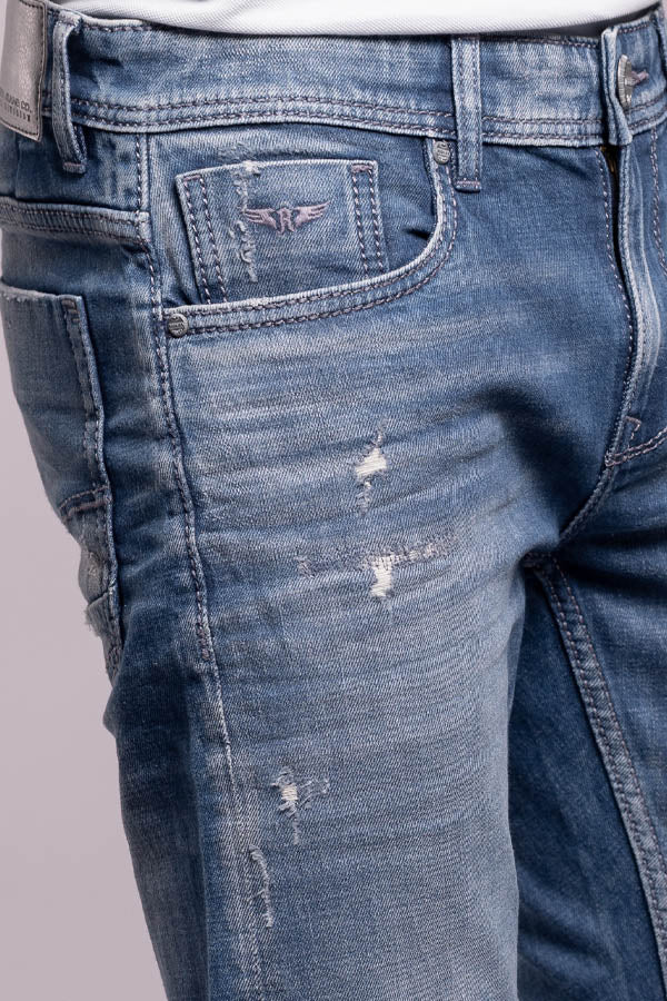 Med Blue 5 Pocket Low-Rise Ankle Length Jeans - Image 6