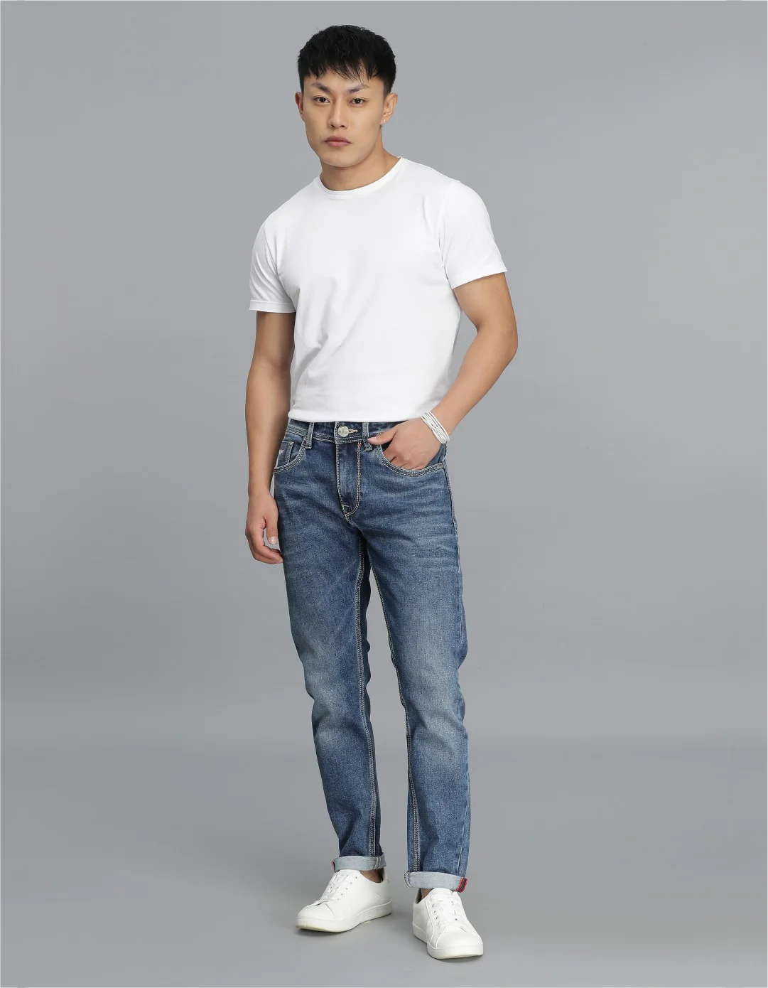 Med Blue 5 Pocket Low-Rise Ankle Length jeans - Image 2
