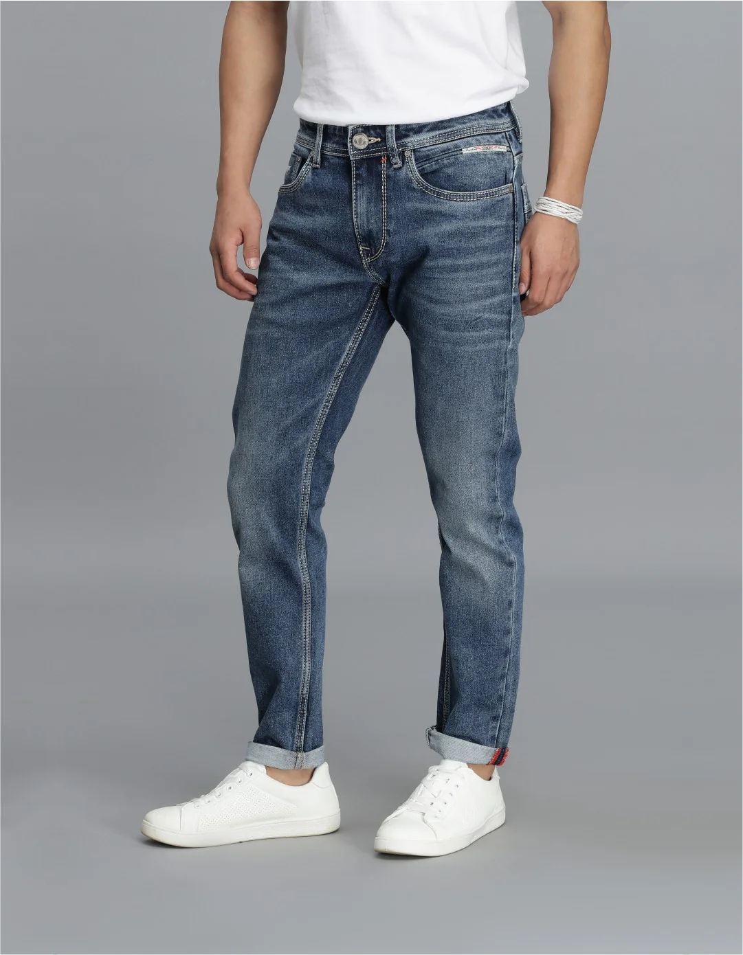 Med Blue 5 Pocket Low-Rise Ankle Length jeans - Image 3