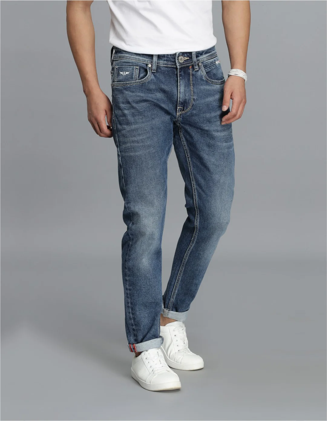 Med Blue 5 Pocket Low-Rise Ankle Length jeans - Image 4