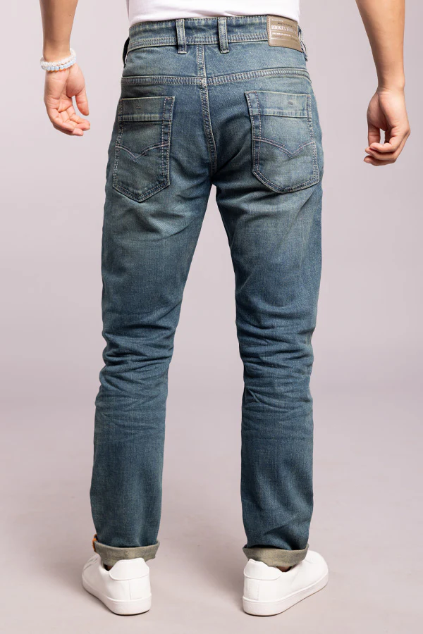 Med Blue 5 Pocket Low-Rise Ankle Length Jeans - Image 5