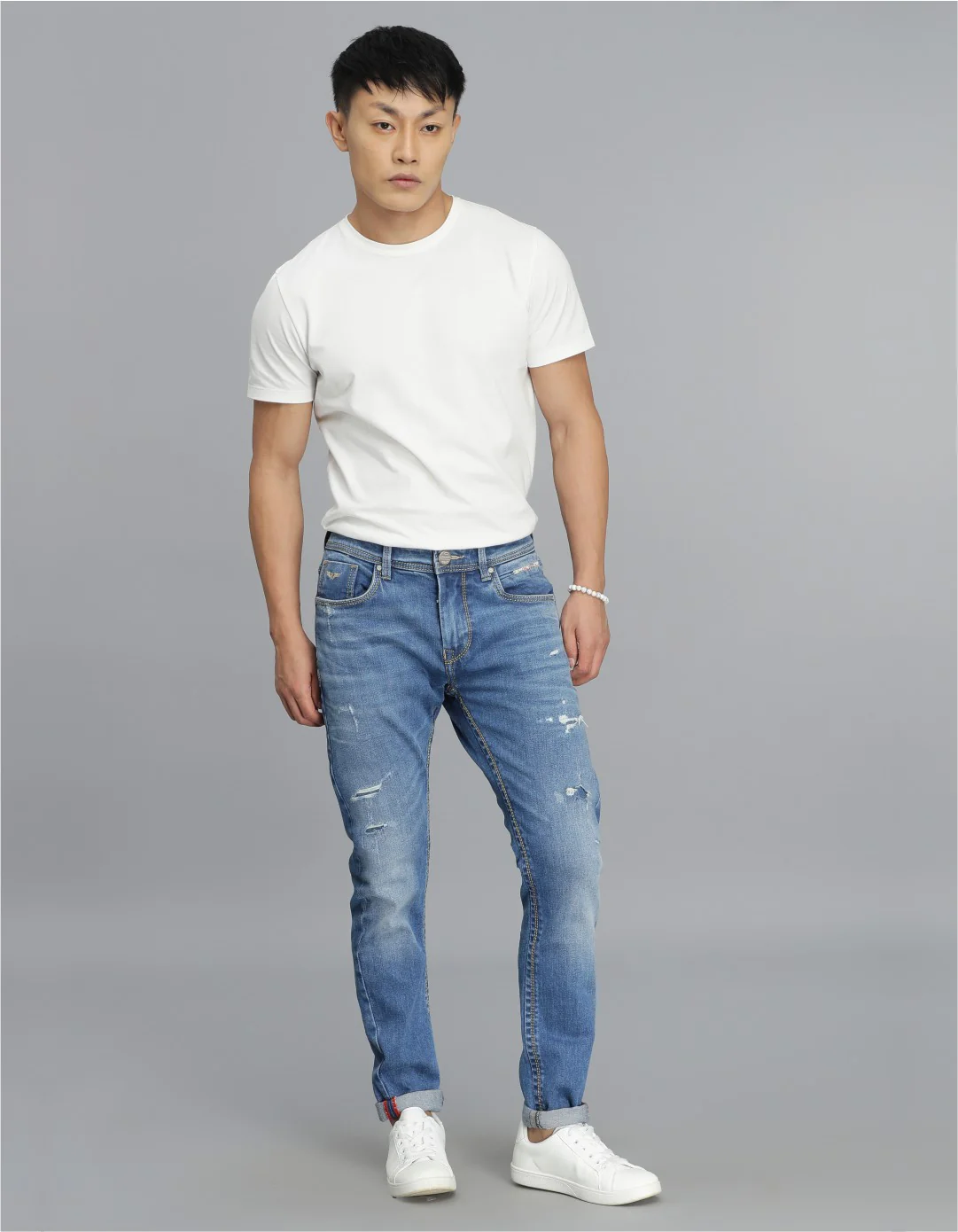 Med Blue 5 Pocket Low-Rise Ankle Length jeans - Image 2