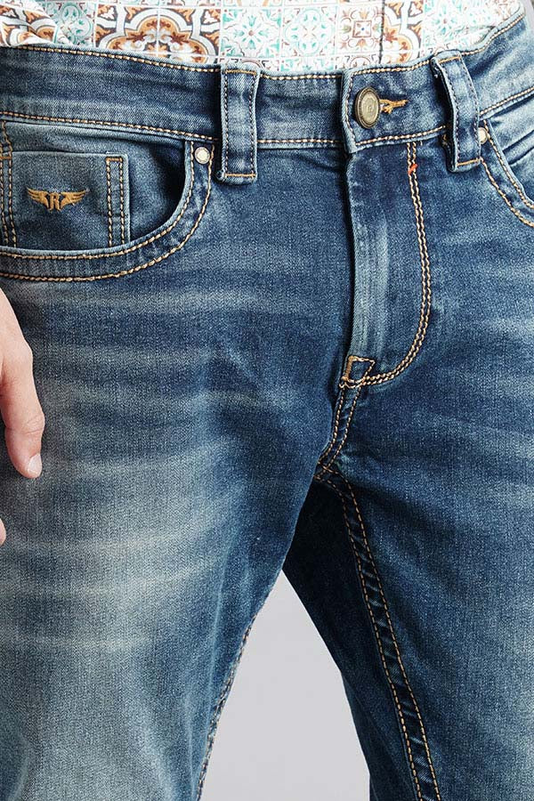 Med Blue 5 Pocket Low-Rise Ankle Length Jeans - Image 6