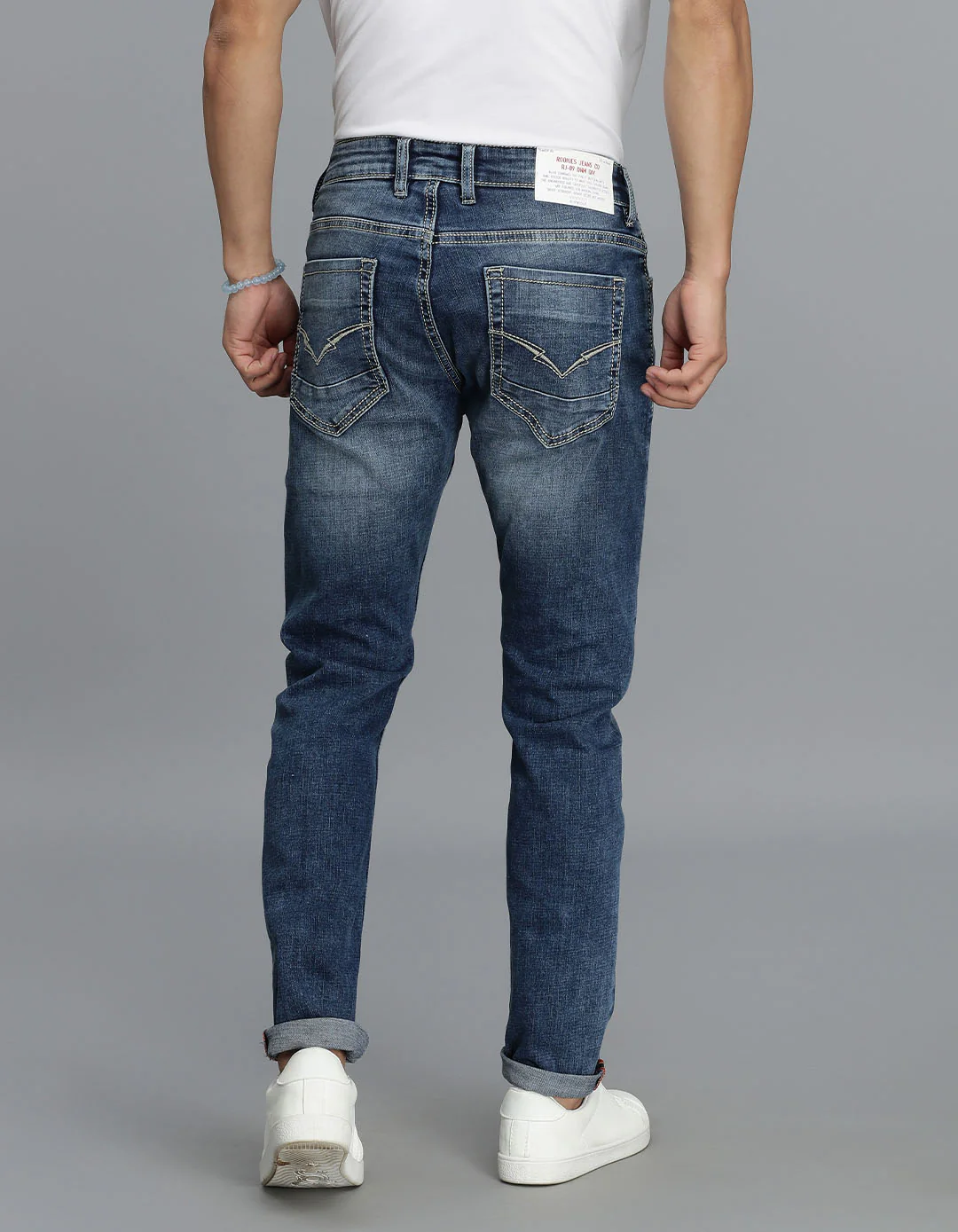 Med Blue 5 Pocket Low-Rise Ankle Length jeans - Image 5